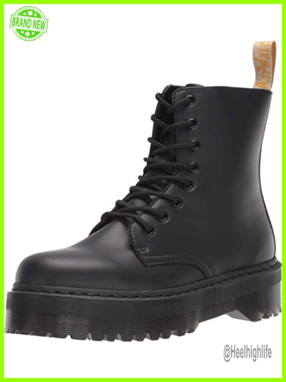 Vegan Jadon Platform Combat Boots Faux Leather Ankle Booties